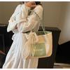 Large-capacity Woven Bag Women's Summer New Simple Shoulder Handbag Commuter Tote Bag