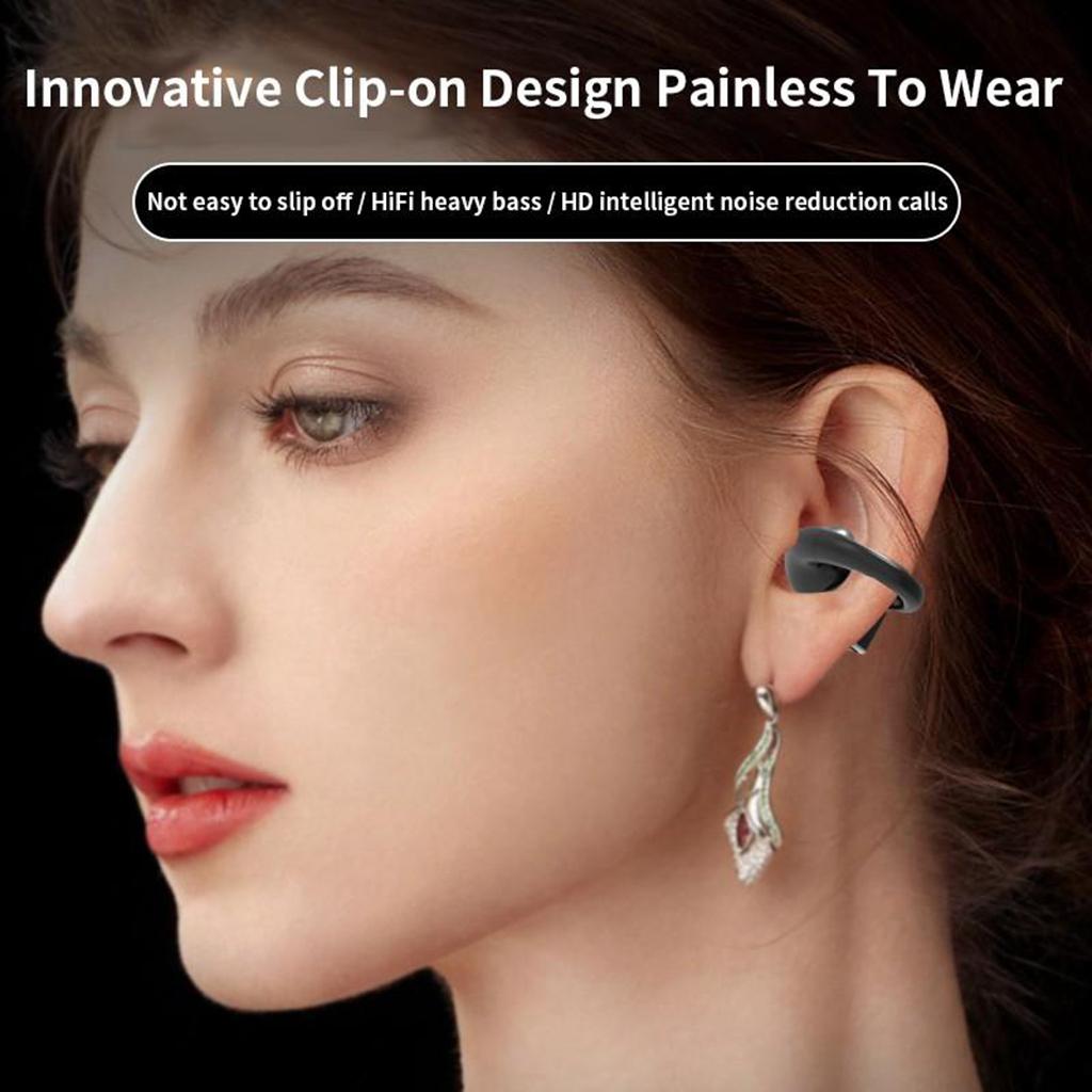 Беспроводная Bluetooth-гарнитура, наушники безболезненного ношения, наушники с тяжелыми басами, Hi-Fi объемный звук, сверхдолгий срок службы батареи