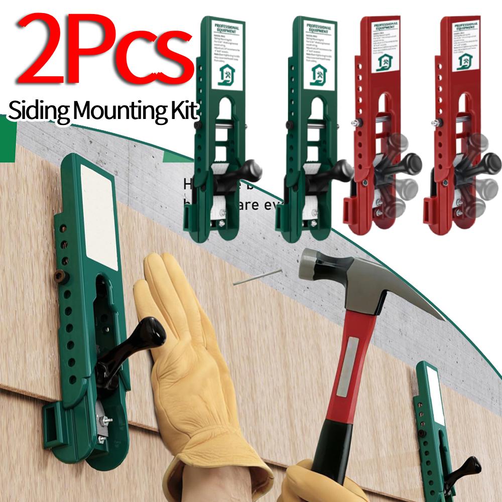 2Pcs Siding Installation Tools Siding Mounting Kit with Adjustable Reveals Siding Installation Carbon Steel for Home Exterior