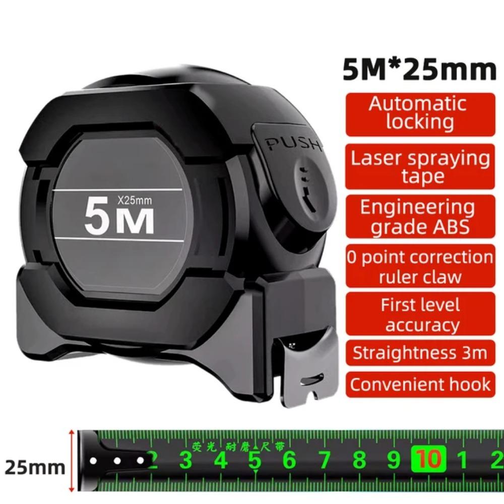 Measure Fluorescent Tape Black Technology Imported Anti Cutting Hand Meter Measure