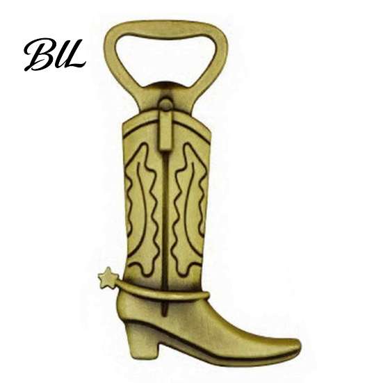 Western Party Favors for Guests Cowboy Boot Bottle Opener, Durable Zinc Alloy Theme Openers with Bulk Metal Thank You Card, Unique Weddings And Events