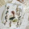 20PCS New Paper Long Floral Stickers Colored DIY Scrapbooking Collage Stationery Decor Journal Frame Sticker Scrapbooking