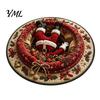 Indoor Festive Area Rug Christmas 3D Rug, Illusion Round Decorative Effect Holiday Carpet Floor Mat, for Home Living Room Decoration Winter Seasonal