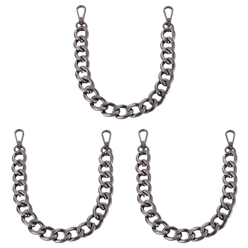 40 см панк-металлическая толстая цепочка для сумки через плечо с ручками для сумки своими руками (черный)