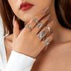 European and American Bohemian Personality Starfish Ring Set Geometric Hollow Sunflower Ring Ring Woman