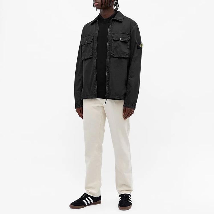 STONE ISLAND Куртки Мужские Черный Лацкан Умеренный Другое 7515113WN-V0129