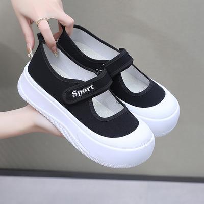 Женские повседневные туфли Мэри Джейн на толстой платформе, трикотажные туфли на плоской подошве, удобные сетчатые дышащие кроссовки для ходьбы для женщин, легкие балетки под платье