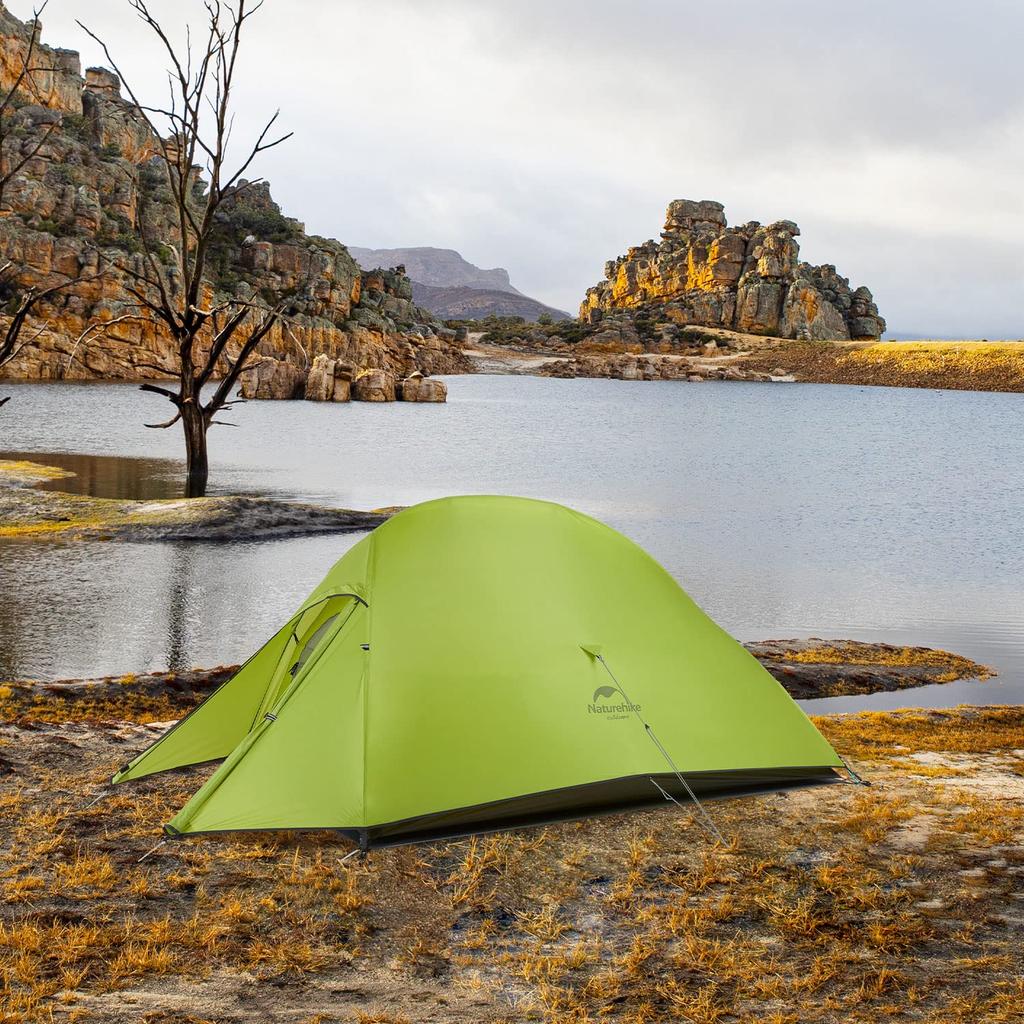 Официальный магазин Naturehike Палатка на 2 для соло-похода в горы двухслойная с выделенной водостойкостью дна с местом для хранения 3 для кемпинга при стихийных бедствиях