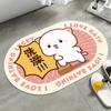 Мягкий коврик для двери Peach Cat Diatom Mud, впитывающий коврик для ванной, коврик для ног в туалете, нескользящий коврик для двери в туалет