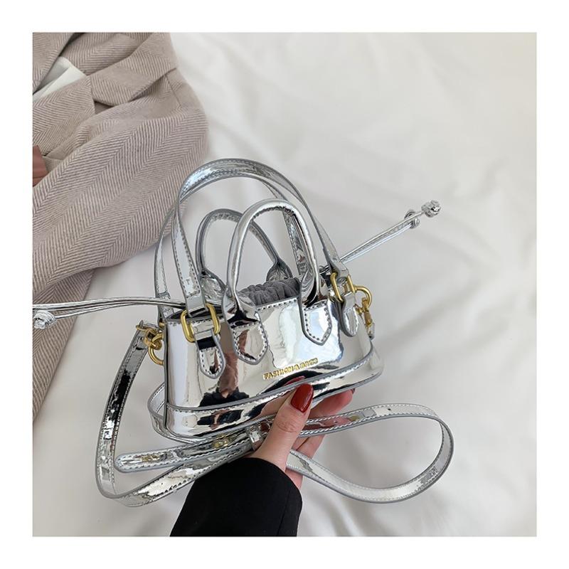 Новая женская сумка из лакированной кожи с лазерным глянцем, мини-сумка, сумка-ракушка, женская сумка-мессенджер, красный конверт