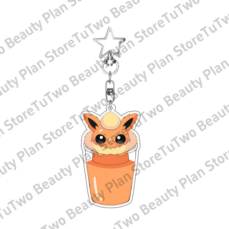 Акриловый брелок Eevee из аниме и мультфильма, подвеска для девочек и мальчиков, Vaporeon, Jolteon, Flareon, милый кулон, брелок для телефона, подарок для друзей, игрушки