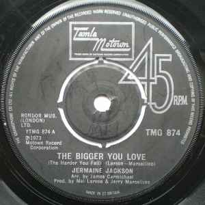 7inch Record JERMAINE JACKSON The Bigger You Love The Harder You TMG874 Tamla Motown 1973 UK SoulFunk Used