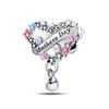 925 Silver Boy Girls Feather Cat Dog Family Tree Beads Fit Charms Bracelet Women DIY Fine Jewelry Gift