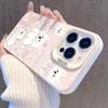 Cute West Highland White Terrier Phone Case, Pink Bow Puppy Shockproof Cover for iPhone