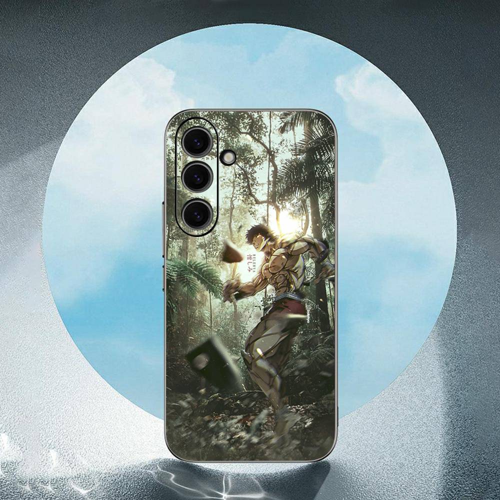 Аниме Баки Ханма Для Samsung Galaxy S23 S24 S25 Ultra S22 Plus S21 Черный Мягкий Чехол Водонепроницаемый Мягкий Чехол
