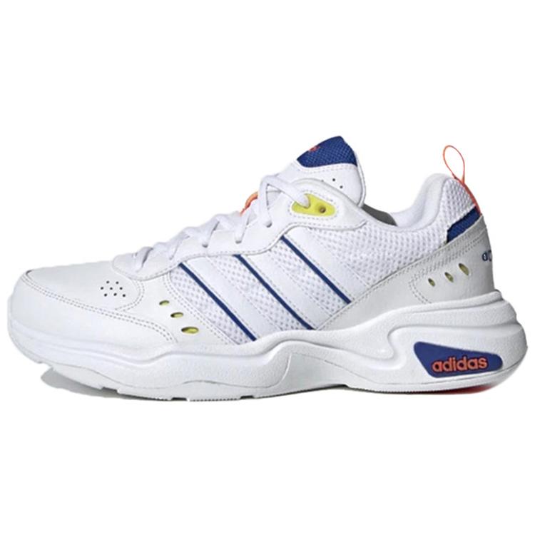 Adidas Neo Strutter Mesh, Textile Sports Slip Resistant Abrasion Resistant Low top Casual Shoes Men's White Blue Yellow EG8382