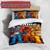 3pcs Duvet Cover Set (1*Duvet Cover + 2*Pillowcase, Without Core), Custom Name Five Nights at Freddy's Pattern Bedding Set, Home Bedroom Decor Gift