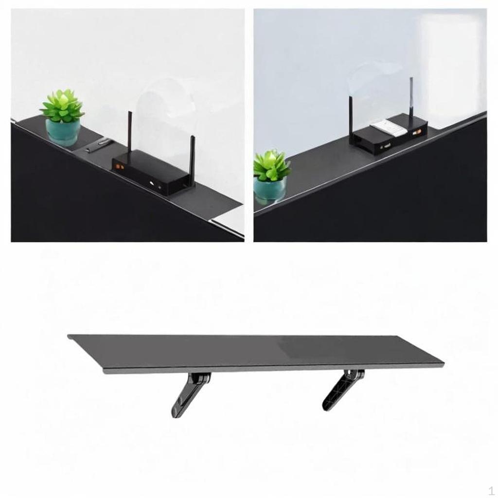 Adjustable Screen Mount Organizer TV Top Shelf Computer Mounting Bracket for Cable Box Game