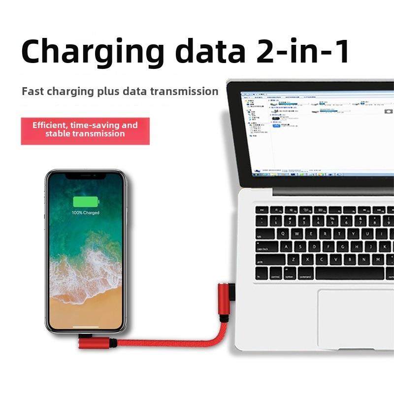 25см 1м Короткий кабель для быстрой зарядки Двойной угловой 90 градусов Кабель USB на Type C для Android телефонов планшетов Короткий шнур Зарядный провод