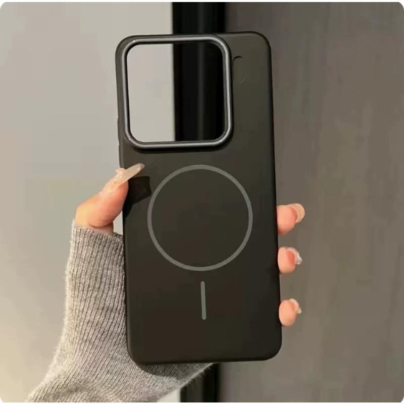 Подходит для Xiaomi 15Ultra Мягкий и увлажняющий тонкий магнитный чехол для телефона, Ультратонкий матовый противоударный чехол для Xiaomi 14PRO