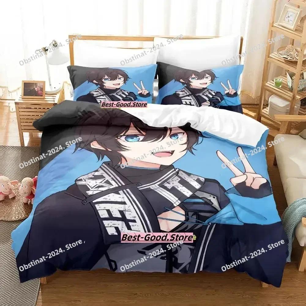 VTuber Axia Krone Комплект постельного белья Односпальный Двуспальный Full Queen King-Size Размеры Размеры Комплект постельного белья Взрослые Дети Спальня Комплекты пододеяльников Аниме комплект