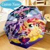 Custom Name Rainbow Pony Umbrella Folding Umbrella, Automatic Umbrella 8-Frame for Travel, Casual Lightweight Birthday Christmas gift