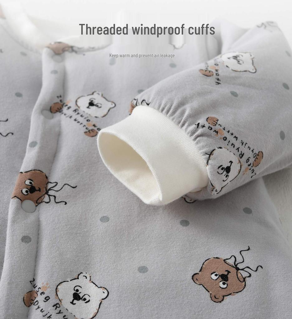 Стеганый детский комбинезон Maienmier - Теплый осенне-зимний ромпер для новорожденных (80г, Класс А)