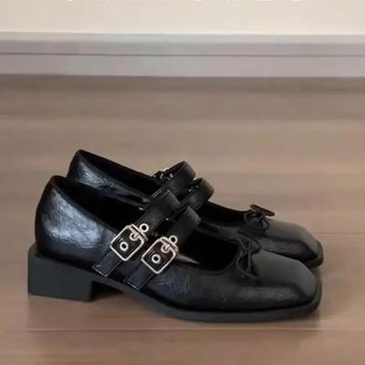 Дизайнерские весенние женские туфли Мэри Джейн, модные женские удобные балетки с квадратным носком на мягкой подошве, женские удобные балетки