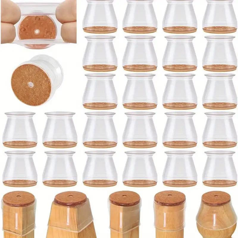 Защитные чехлы для ног стула, 24 шт.: Защитите свои паркетные полы от царапин и шума!