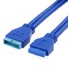 WLGQ USB-кабель-удлинитель для материнской платы, от разъема к разъему, для передачи данных, прочный, 5 Гбит/с, для ПК, игровых систем и портов передней панели 3.0, 19-контактный