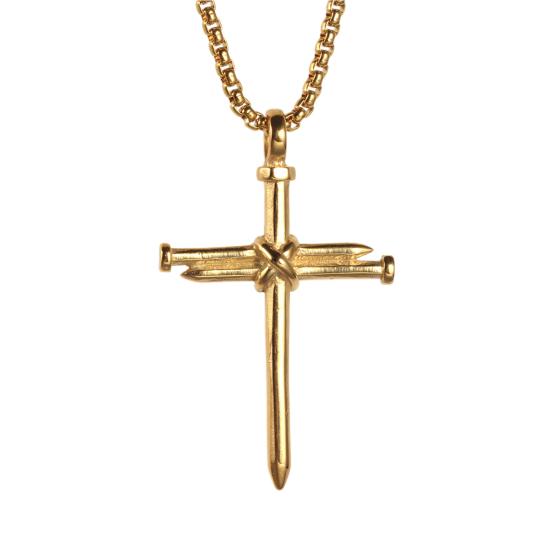Men Necklace Cross Vintage Accessory Punk Style Men Pendant for Gift