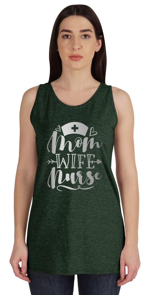 Inkmeso Mom Wife Nurse Sleeveless Tank Top T-shirt For Women Graphic Tee