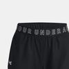 Under Armour Logo Print Embroidered Elastic Waist Casual Shorts Women Shorts Black 1373041-001
