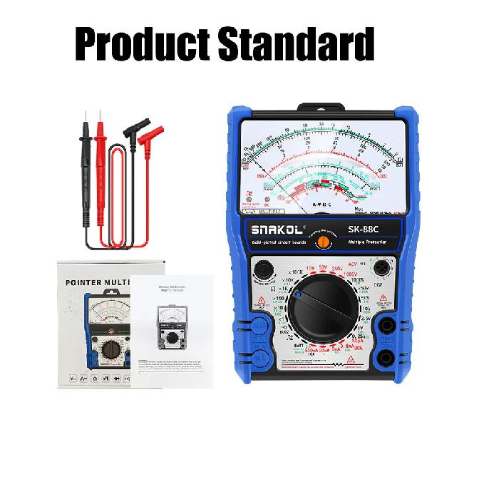 Snakol Pointer Multimeter AC/DC 2500V Volt-Ammeter Professional Analog Multimetro Resistor Tester With Coat Electrician Tool