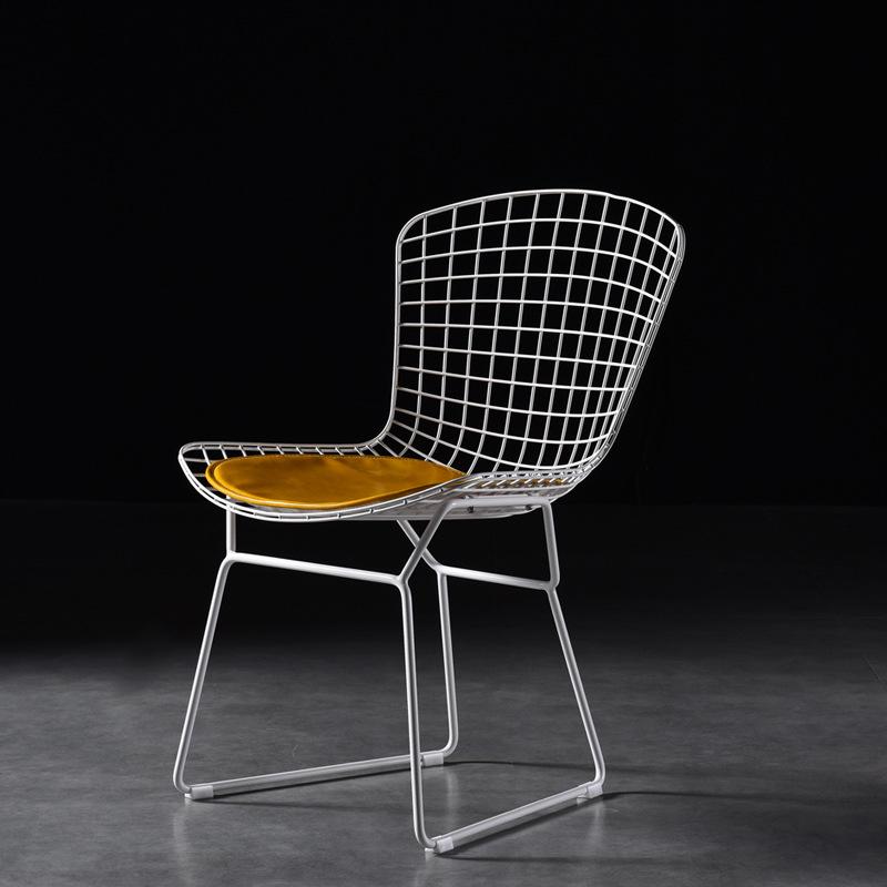Nordic Net Red Chair Backrest Simple Makeup Computer Desk Chair Hollow Barbed Wire Ins Iron Art Home Dining Chair