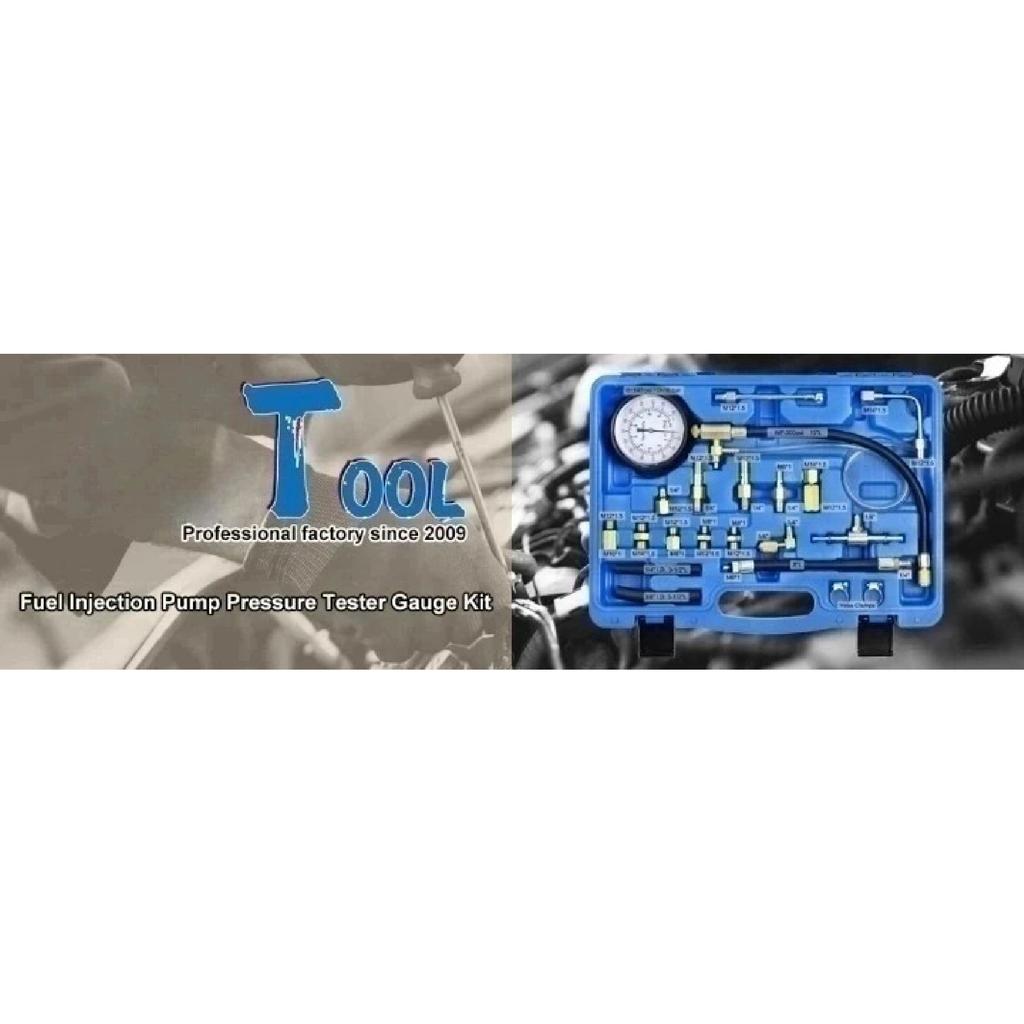 Fuel Pressure Tester Gauge Kit 140PSI Automotive Engine Injector Pump Test Motorcycle Gasoline Gas Injection Manometer Tool Set