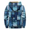 Men's Personalized Casual Printing Long Sleeve Zipper Sweater Thick Cotton Suit Winter