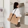 Fashion Casual Women's Totes  Autumn Winter Korean Version Plush Shoulder Bag Solid Color All-Match Large Capacity Tote Bags