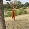 Bamboo Wind Chimes Garden Gift Simple Decorative Music Windchime Wind Bell for Home Decor Patio Indoor Yard Garden