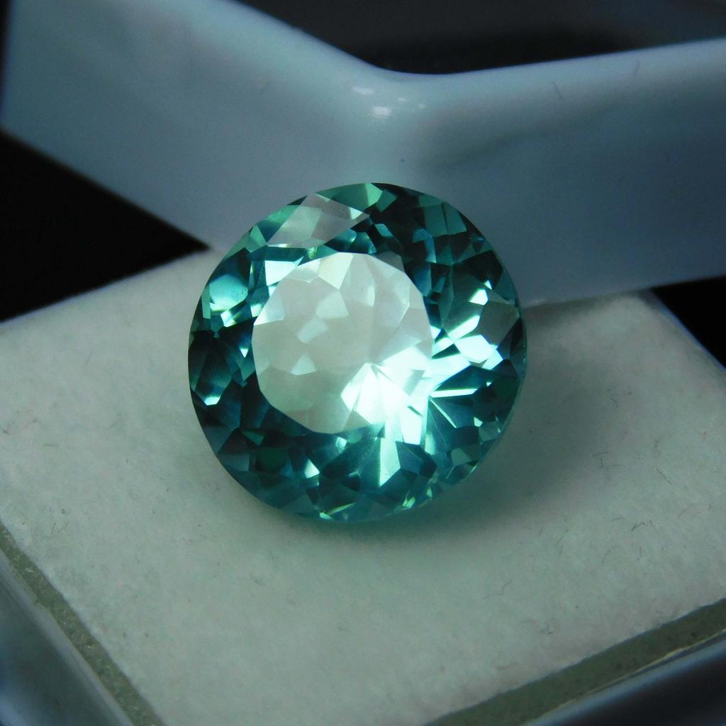 8.85 Ct Natural Montana Sapphire Round Cut CERTIFIED Loose Gemstone Bluish Green A-2830