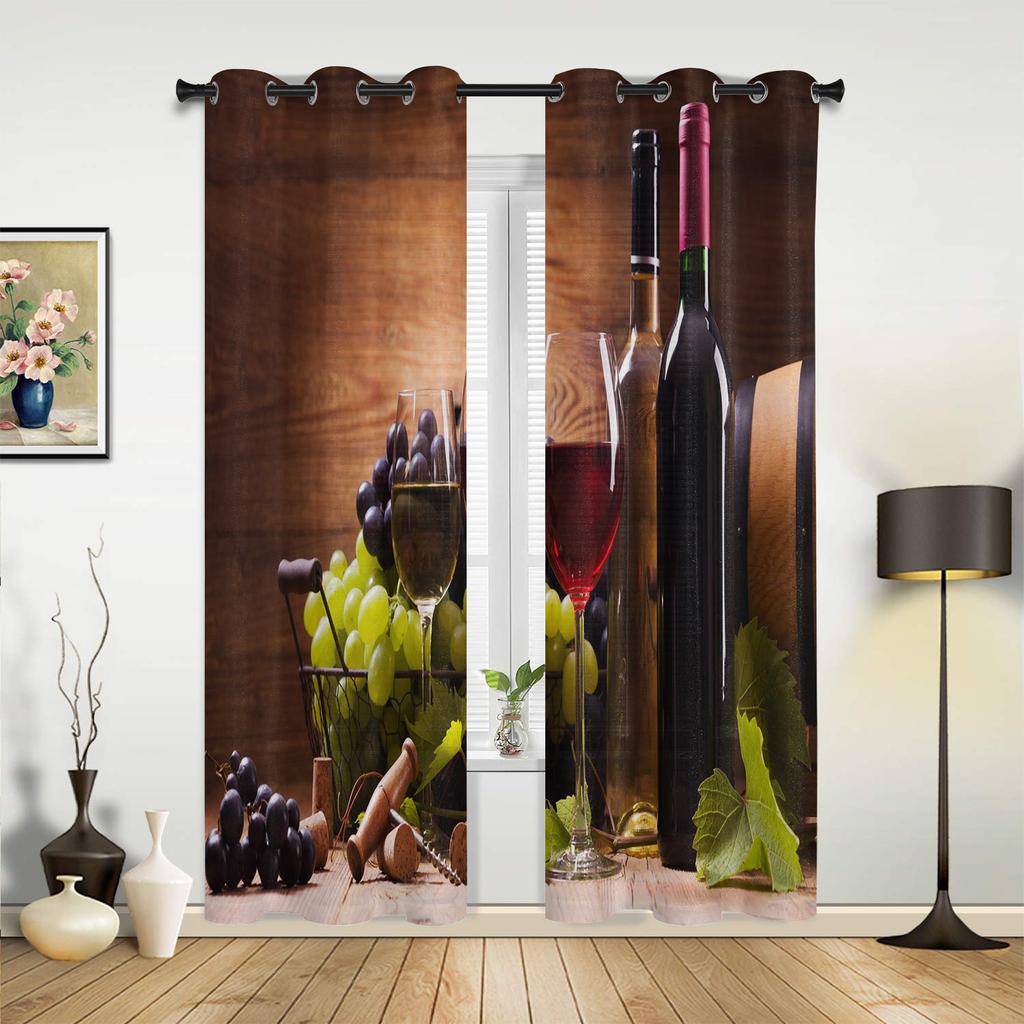 Бокал для вина, пивной камень, кирпич, ретро-шторы для окон, домашний декор, шторы для гостиной, детская комната, шторы для кухни, спальни