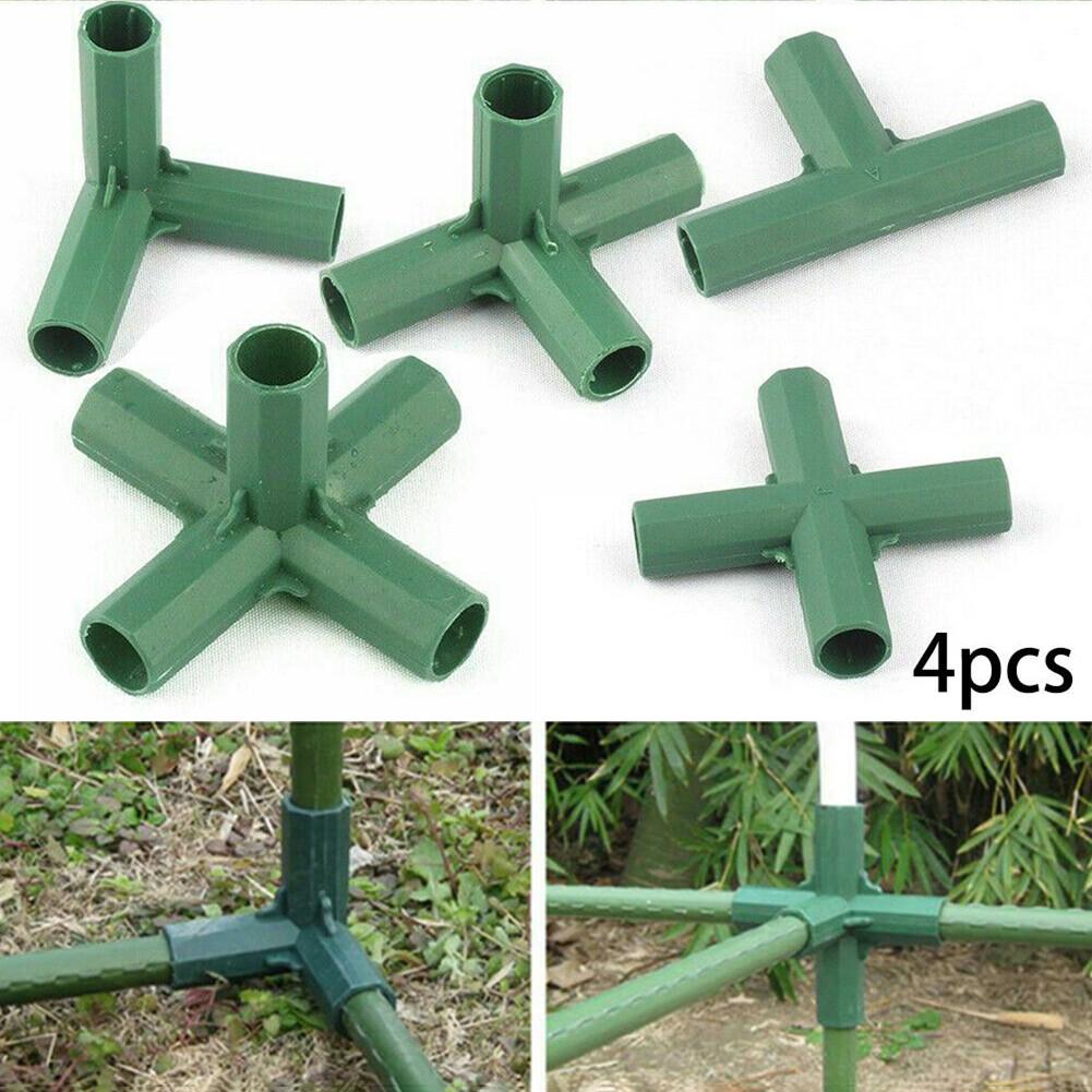 Plastic Structure Connector Green Outdoor/ Garden Greenhouse Pole Joints Adapter