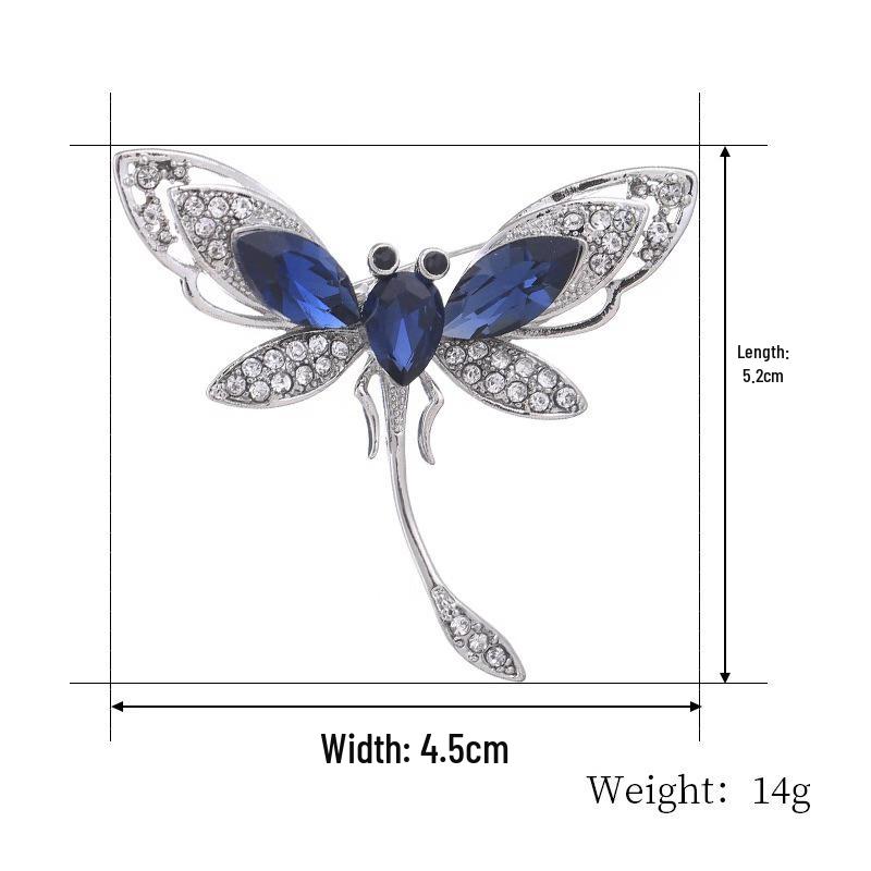 High-End Alloy Brooch with Pearl Imitation and Rhinestone Corsage Pin - Fashion Accessory