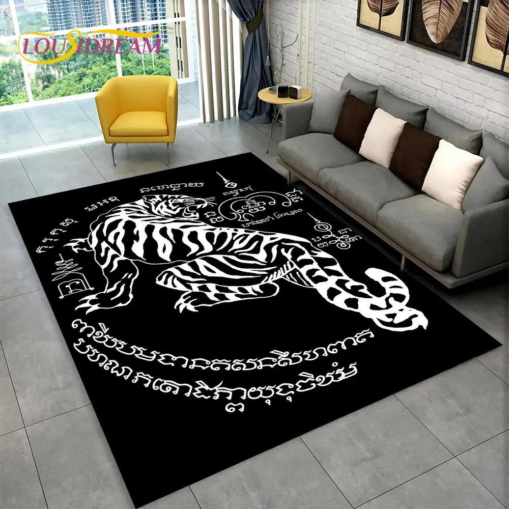 Ковер-циновка Викинг Скандинавская мифология Бог Локи Руна,Ковер для гостиной спальни дивана придверный коврик кухонный декор,Нескользящий коврик для пола