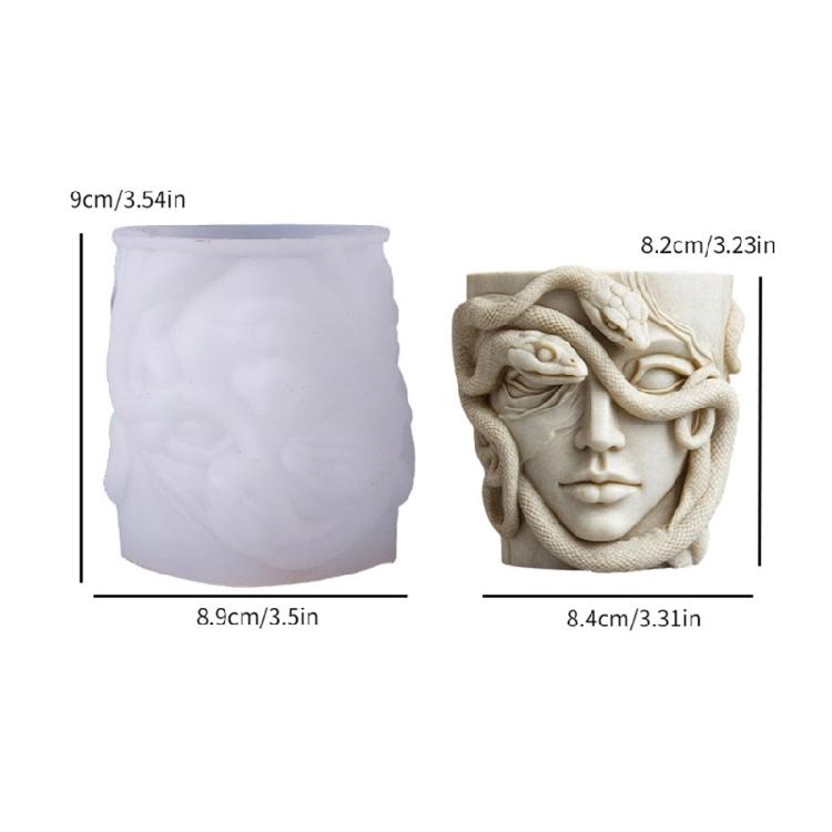 Artisanal Gorgon Designs Silicone Mould Craft Customes Decorations Plant Pots Jewelry Organizers Home Art Creation