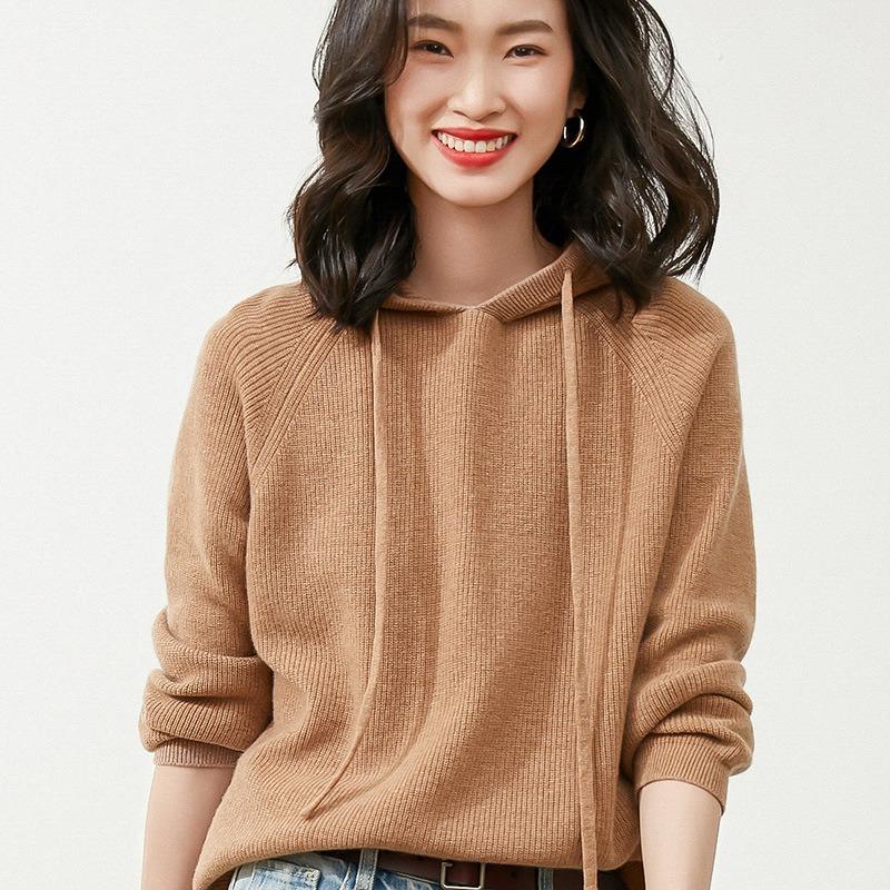 Women S Loose Fit Hooded Sweatshirt Casual Pullover Autumn Winter