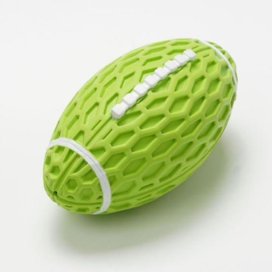 Dog Teething Ball Chew Toy Squeaky Indestructible Puppy Teeth Cleaning Toy Pet Dental Health Interactive Boredom Toy for Large Breed Dogs