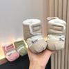 Зимняя обувь для ходьбы для малышей: Теплые, Велюровые, Нескользящие подошвы для Мальчиков и Девочек 0-12 Месяцев