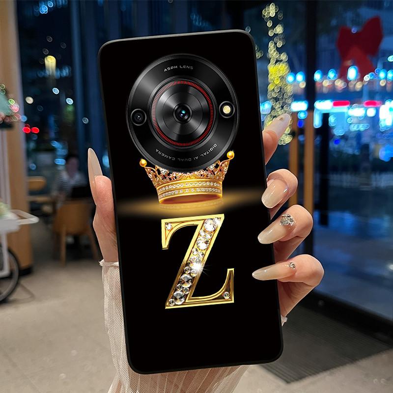Ударопрочный Мягкий Чехол Для Телефона Для ZTE Blade A75 5G/ Nubia Focus 5G Яркий Цвет и Привлекательный Узор с Буквой Короны