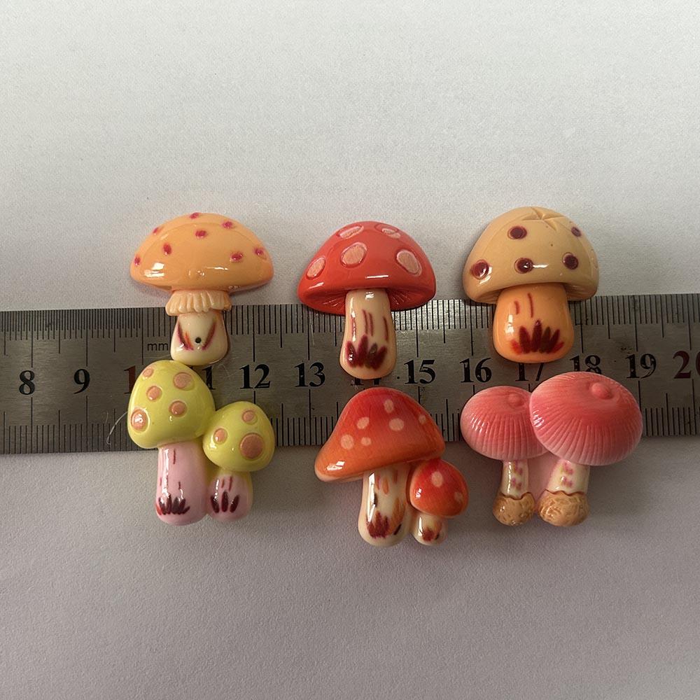 6PCS DIY Fridge Magnets Cartoon Glossy Poison Mushroom Magnets Home Decor Whiteboard Po Message Board Home